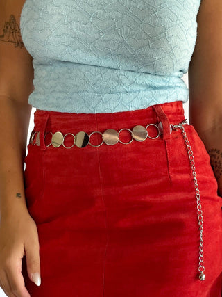 1990s Red Suede Mini Skirt (5-6)
