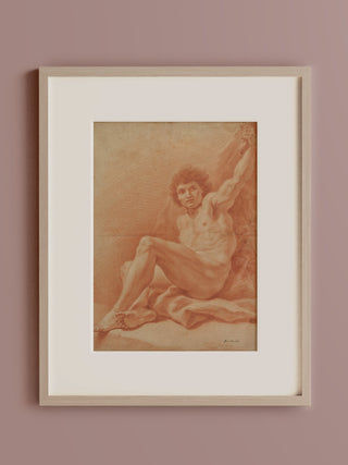 Male Figure Study Print, 1724