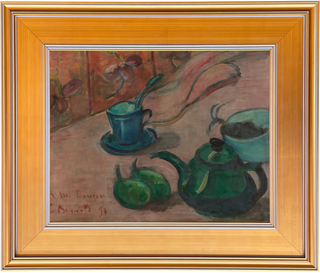 Museum Collection: Still Life with Teapot, Cup & Fruit Print, 1890