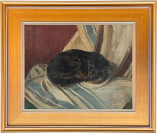 Museum Collection: Study of a Dog Lying Down Print, 1882
