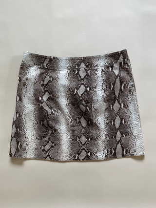 Blugirl by Blumarine Snakeskin Rhinestone Logo Mini Skirt, Made in Italy (8)