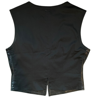 Plein Sud Leather Vest Top, Made in France (M/L)