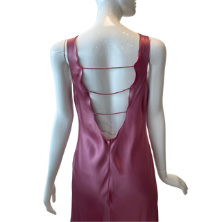 Giorgio Armani Orchid Petal Silk Open Back Dress (M)