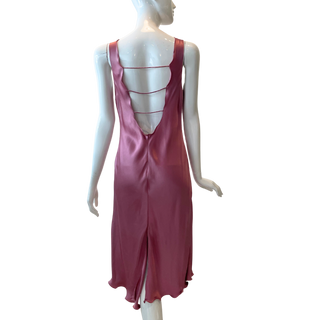 Giorgio Armani Orchid Petal Silk Open Back Dress (M)