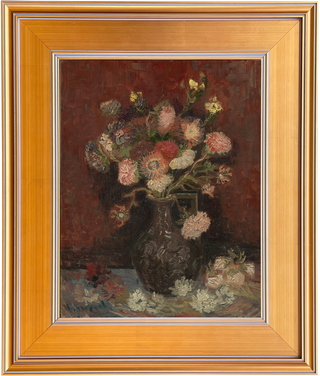 Museum Collection: Vase with Chinese Asters and Gladioli Print, 1886