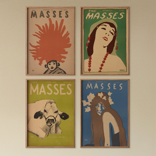 The Masses Magazine Covers Prints Collection (Set of 4), 1915-1917