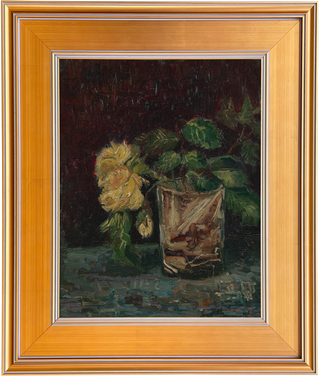 Museum Collection: Glass with Yellow Roses Print, 1886