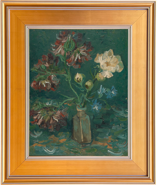 Museum Collection: Bottle with Peonies & Blue Larkspur Print, 1886