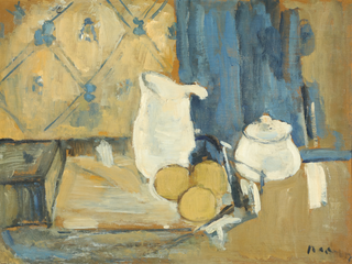 Arrangement with Jug, Jar & Fruit on a Table Print, 20th Century