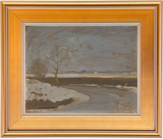 Museum Collection:  Winter Landscape with River Print, 1912