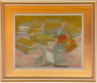 Museum Collection: Stacks of French Novels Print, 1887