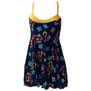 European Designer Floral Micro Mini Dress (XS)