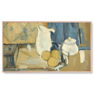 Arrangement with Jug, Jar & Fruit on a Table Print, 20th Century