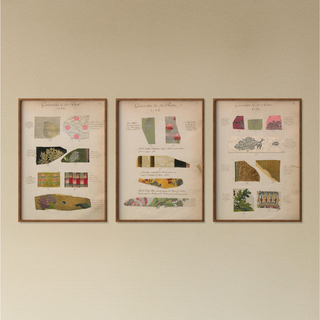 The Queen’s Wardrobe Fabric Samples Prints Collection (Set of 3), 1736
