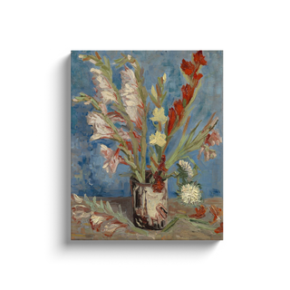 Vase with Garden Gladiolus & Chinese Asters Print, 1886