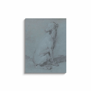 A Sitting Dog Print, 16th-17th Century