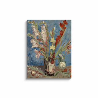 Vase with Garden Gladiolus & Chinese Asters Print, 1886