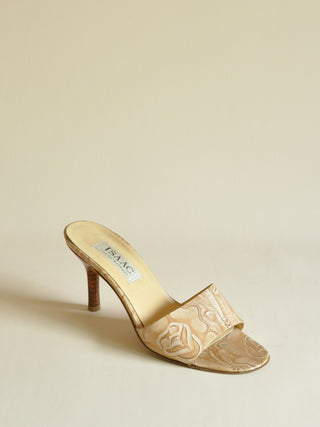 1990s Isaac Mizrahi Tooled Leather Mules, Made in Italy (7)