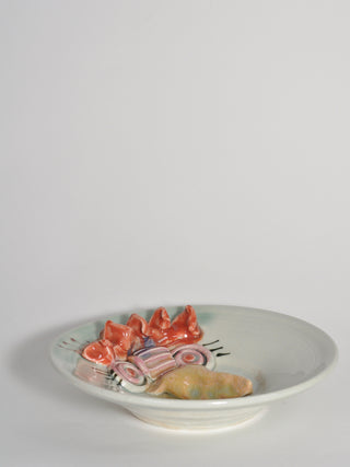 Jim Reno Sculptural Plate I, Signed & Dated