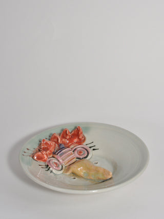 Jim Reno Sculptural Plate I, Signed & Dated