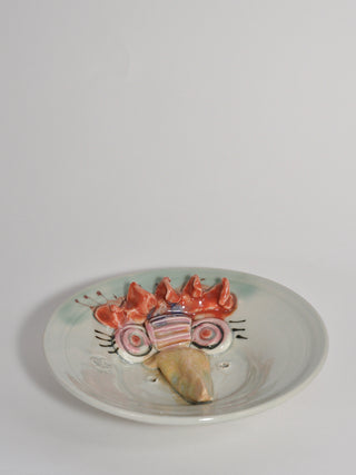 Jim Reno Sculptural Plate I, Signed & Dated