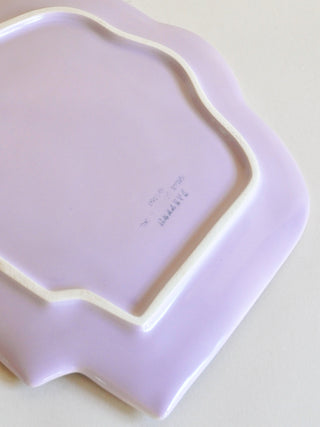 Charles Nalle for Parvenu Lilac Abstract Ceramic Plate, Stamped & Dated