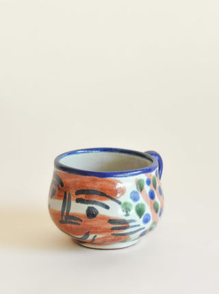 Mexican Talavera Vázquez Face Mug III, Signed