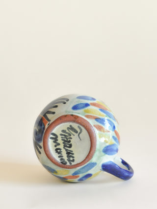 Mexican Talavera Vázquez Face Mug I, Signed
