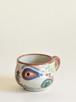 Mexican Talavera Vázquez Face Mug II, Signed