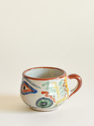 Mexican Talavera Vázquez Face Mug II, Signed