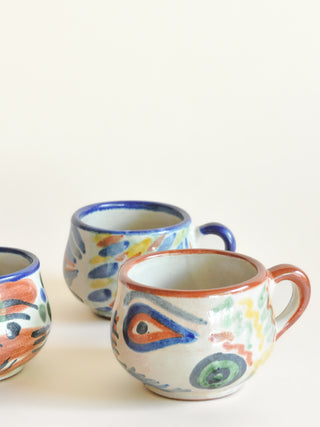 Mexican Talavera Vázquez Face Mug I, Signed