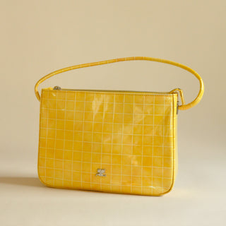 Courrèges Marigold Patent Checked Bag