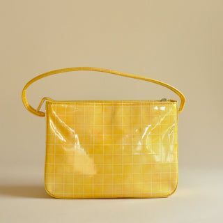 Courrèges Marigold Patent Checked Bag