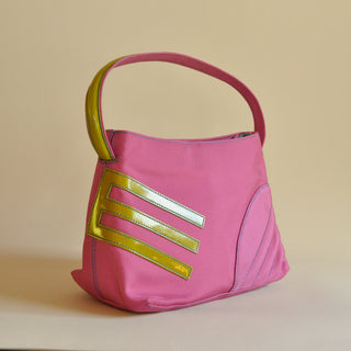 Etro Pink & Olive Handbag, Made in Italy