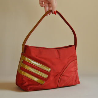 Etro Red & Olive Handbag, Made in Italy