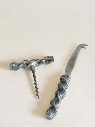 Patrick Meyer Sculpted Pewter Corkscrew & Knife