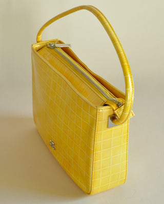 Courrèges Marigold Patent Checked Bag