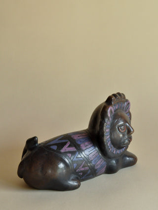 Mid 20th Century Earthenware Lion Sculpture in the Style of Bitossi