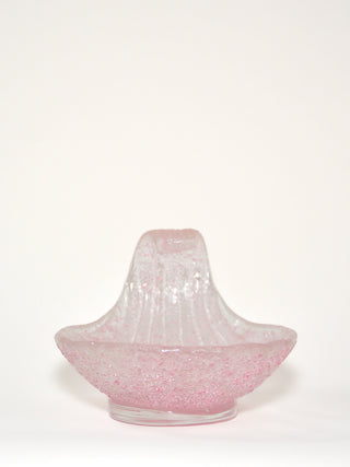 1960s Fratelli Toso Pink Murano Shell Dish, Made in Italy