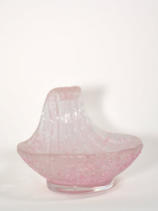 1960s Fratelli Toso Pink Murano Shell Dish, Made in Italy