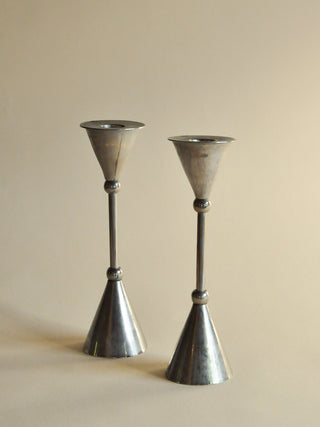 Postmodern Taper Candle Holders, Set of 2