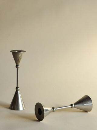 Postmodern Taper Candle Holders, Set of 2