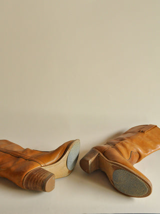 1970s Dexter Cognac Western Boots, Made in USA (8)