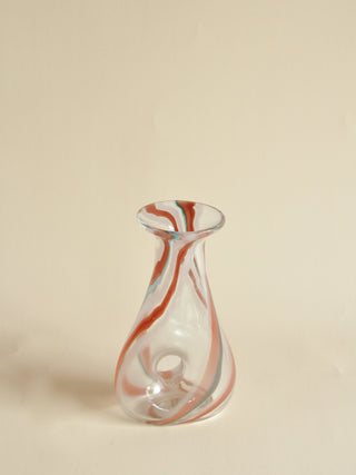 Hand Blown Glass Donut Vessel, Signed & Dated