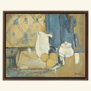 Arrangement with Jug, Jar & Fruit on a Table Print, 20th Century