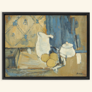 Arrangement with Jug, Jar & Fruit on a Table Print, 20th Century