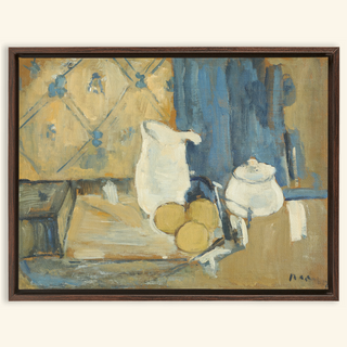 Arrangement with Jug, Jar & Fruit on a Table Print, 20th Century