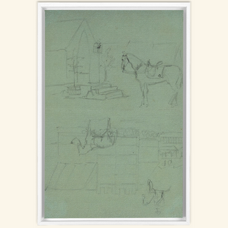 Horse & Tent Sketches Print, 1860