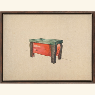 Perspective of a Red Lacquer Cabinet Print, 1936