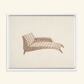 Quilted Chaise Print, 1935